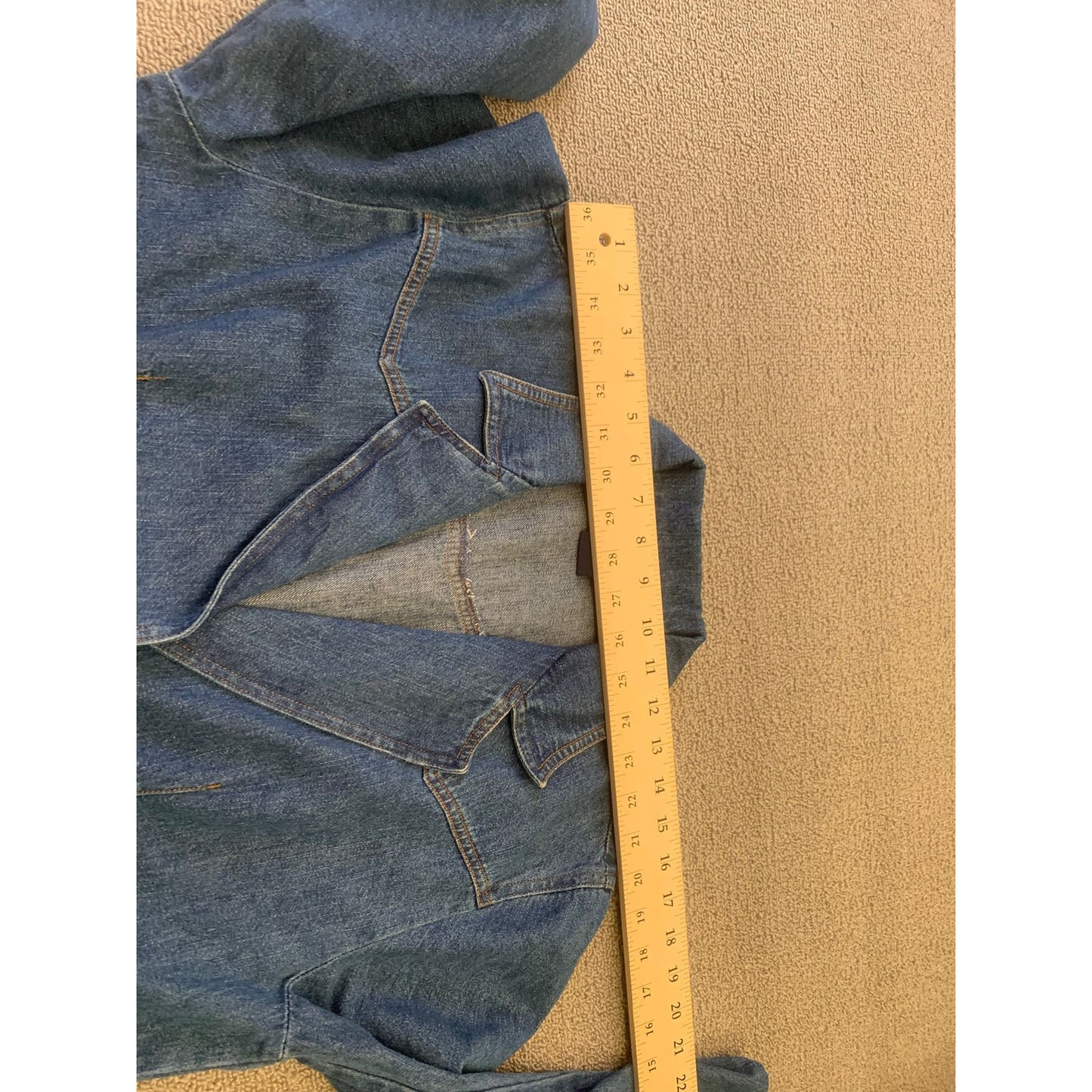 Denim & Co. Women's Small Blue Jean Blazer Jacket