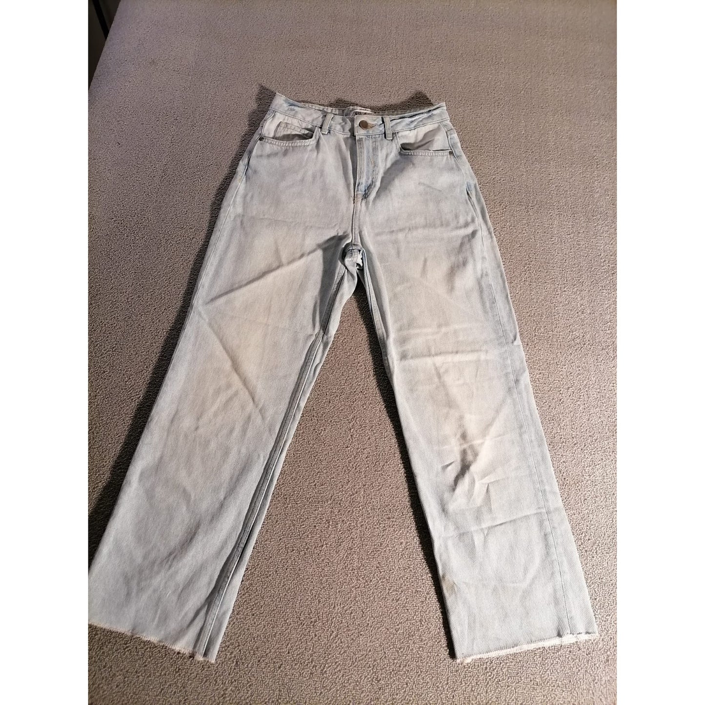 Zara Straight Leg Jeans Womens Light Wash USA 4