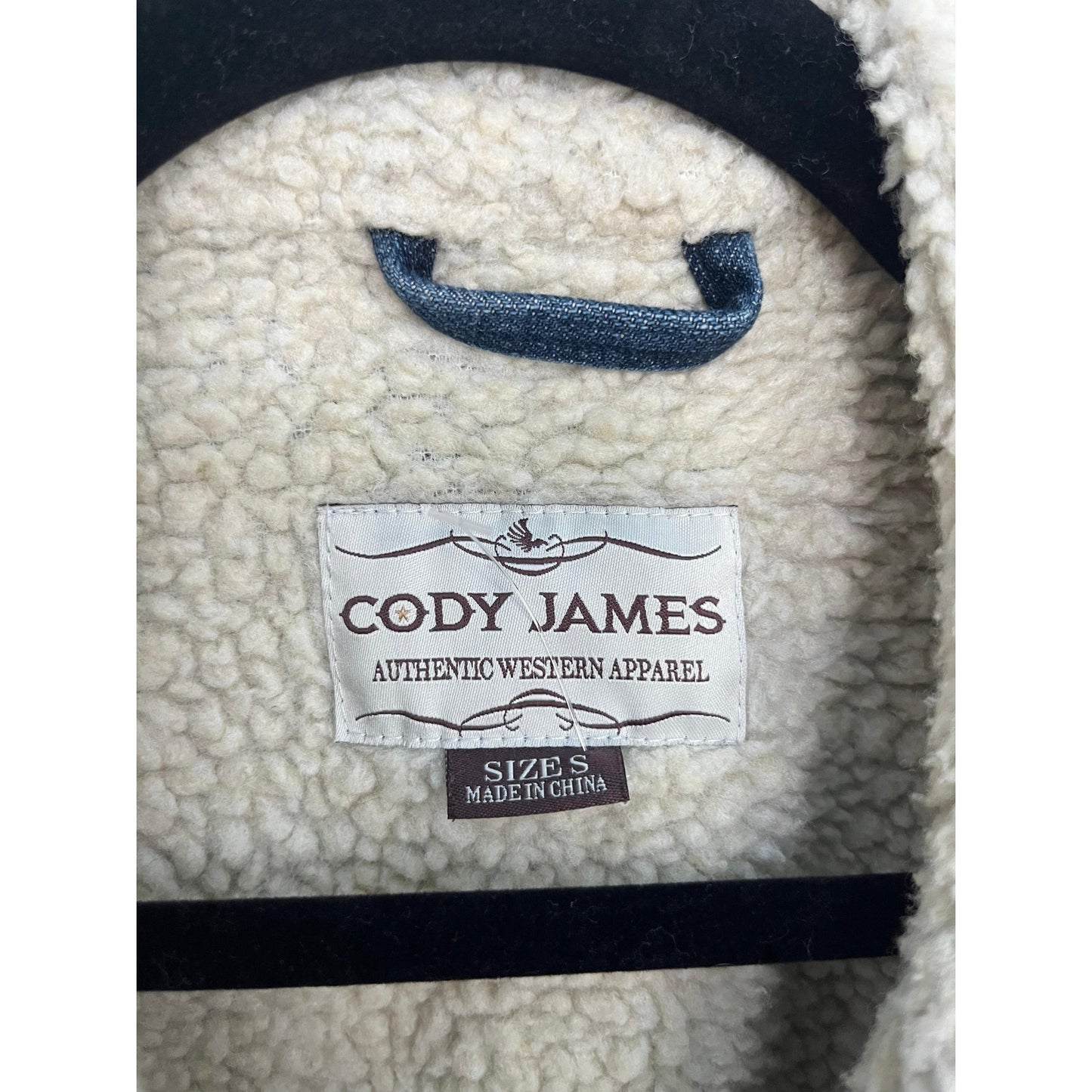 Cody James Denim Jacket Men Small Sherpa Lined Western Trucker Blue