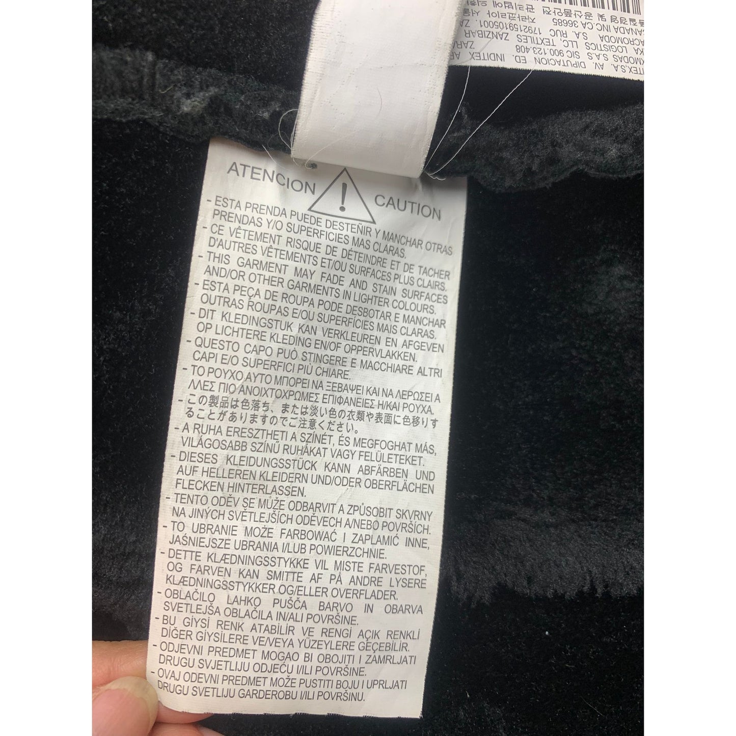 Zara Women's Small Black Faux Fur Aviator Jacket