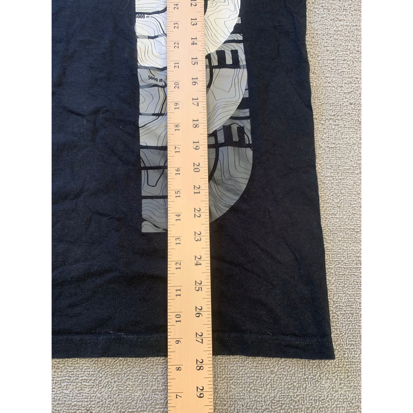 THE NORTH FACE Men's T-Shirt Tee M Black Half Dome Contour Map Graphic Logo