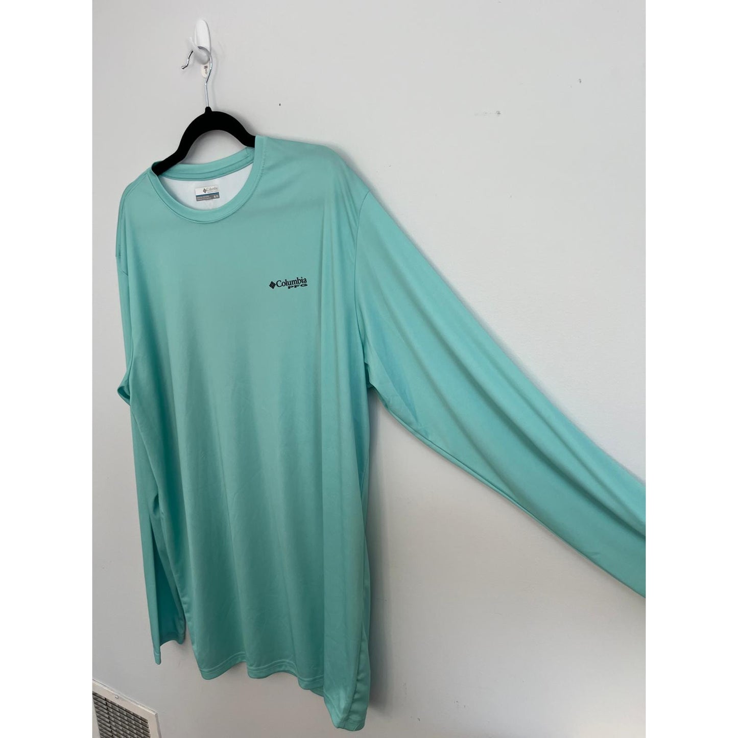 Columbia Long Sleeve Shirt Men XL PFG Performance Fishing Mint Green