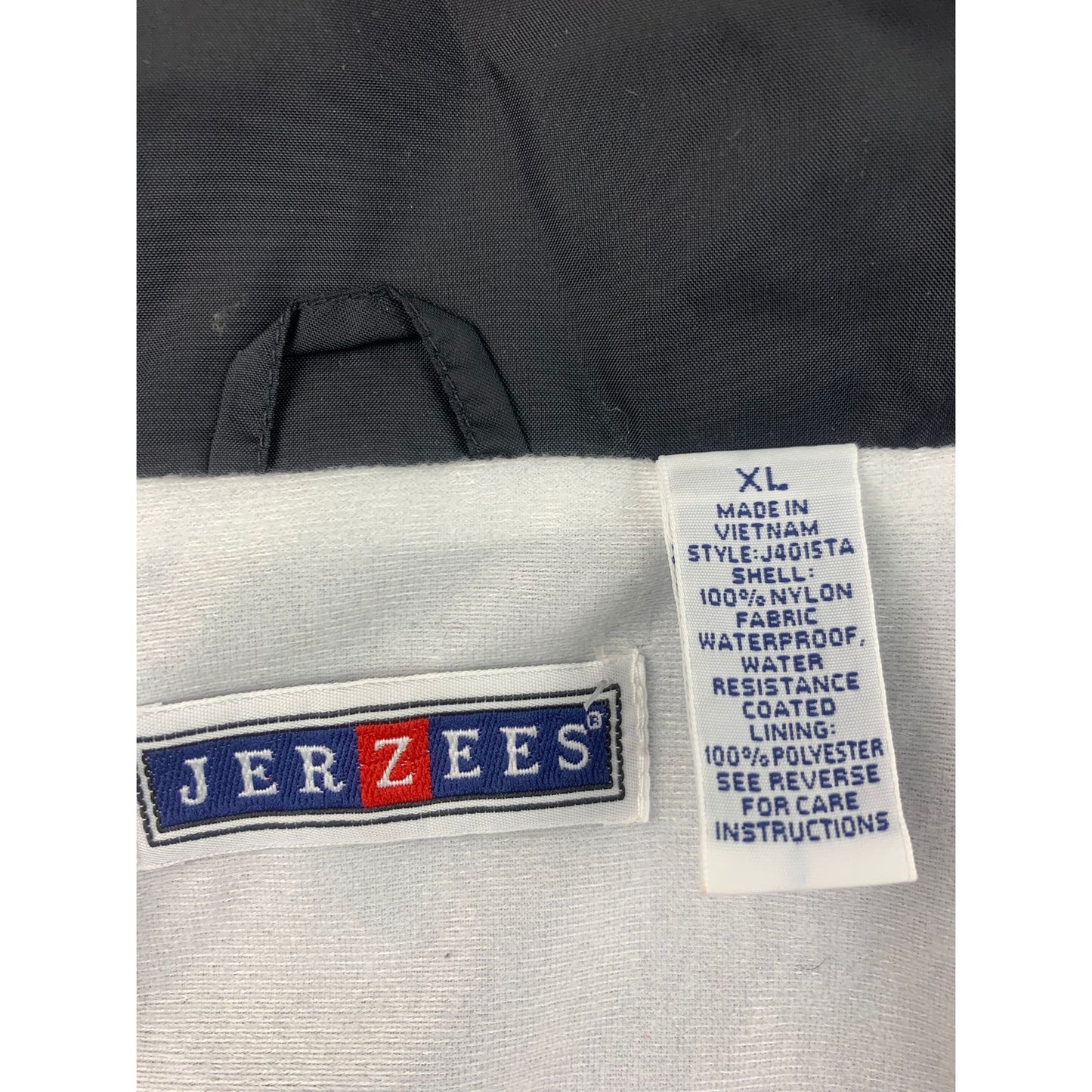 Vintage Jerzees by Russell Men's XL Black Coaches Wind Breaker 90's Jacket