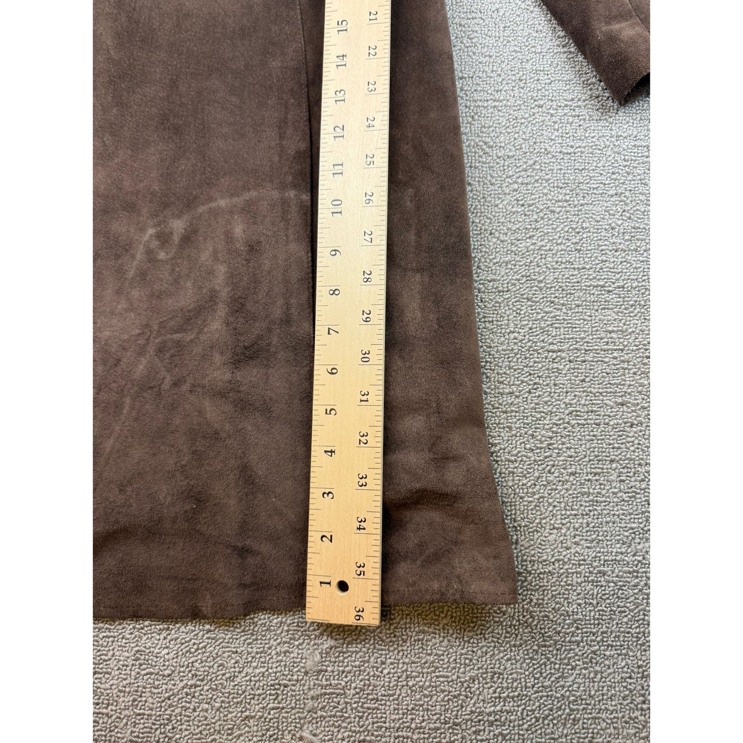 Vintage Vakko Women's Size 10 Brown Suede Lace Up Front Dress