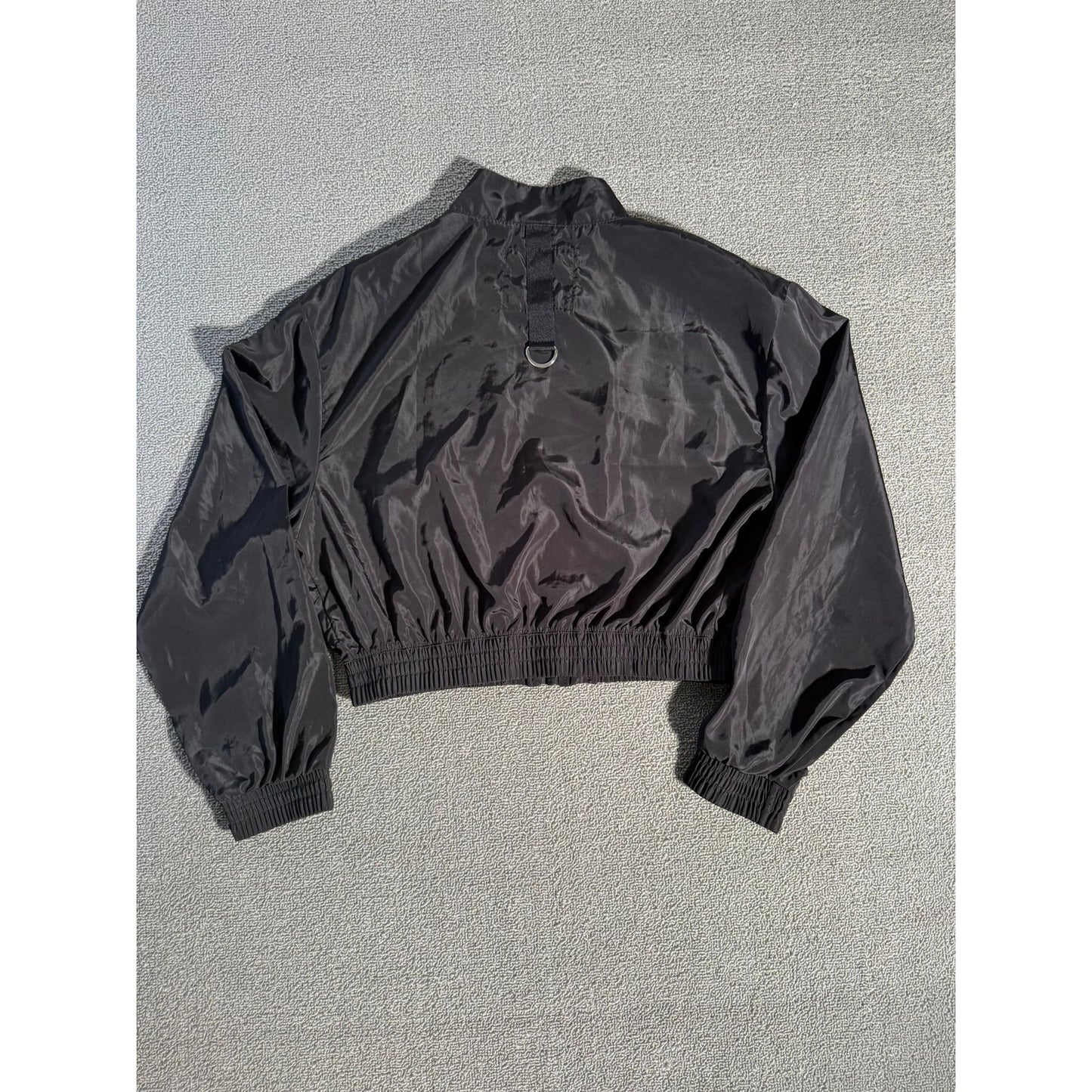 C’est Toi Black Cropped Zip‑Up jacket Size S Active Fall Urban City