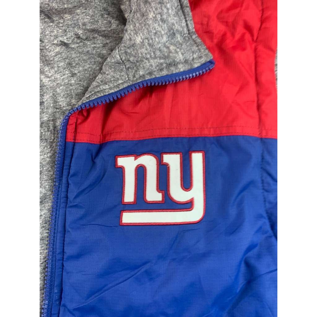 NFL New York Giants Football Men's XL Blue Red Reversible Puffer Vest Insulated