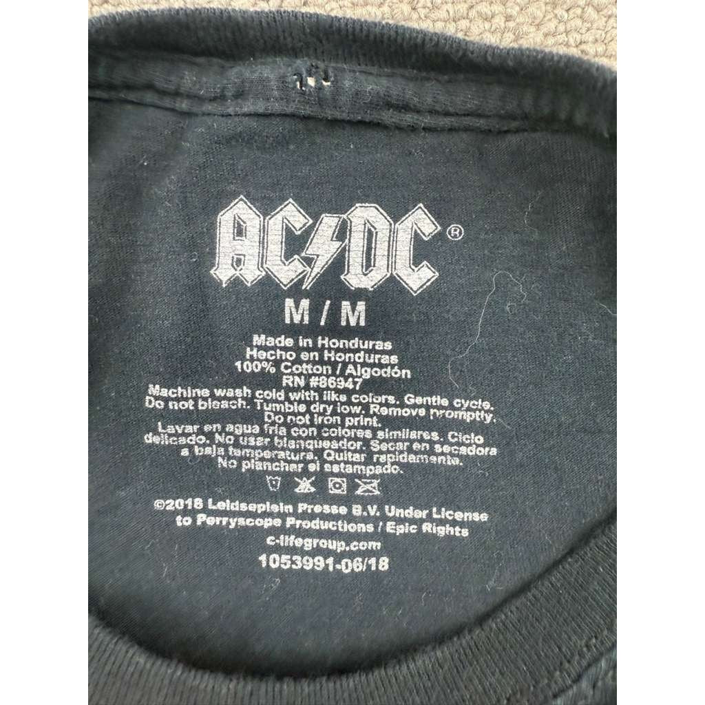 AC/DC T-Shirt Women's Medium Black High Voltage Rock & Roll Cotton Half Shirt