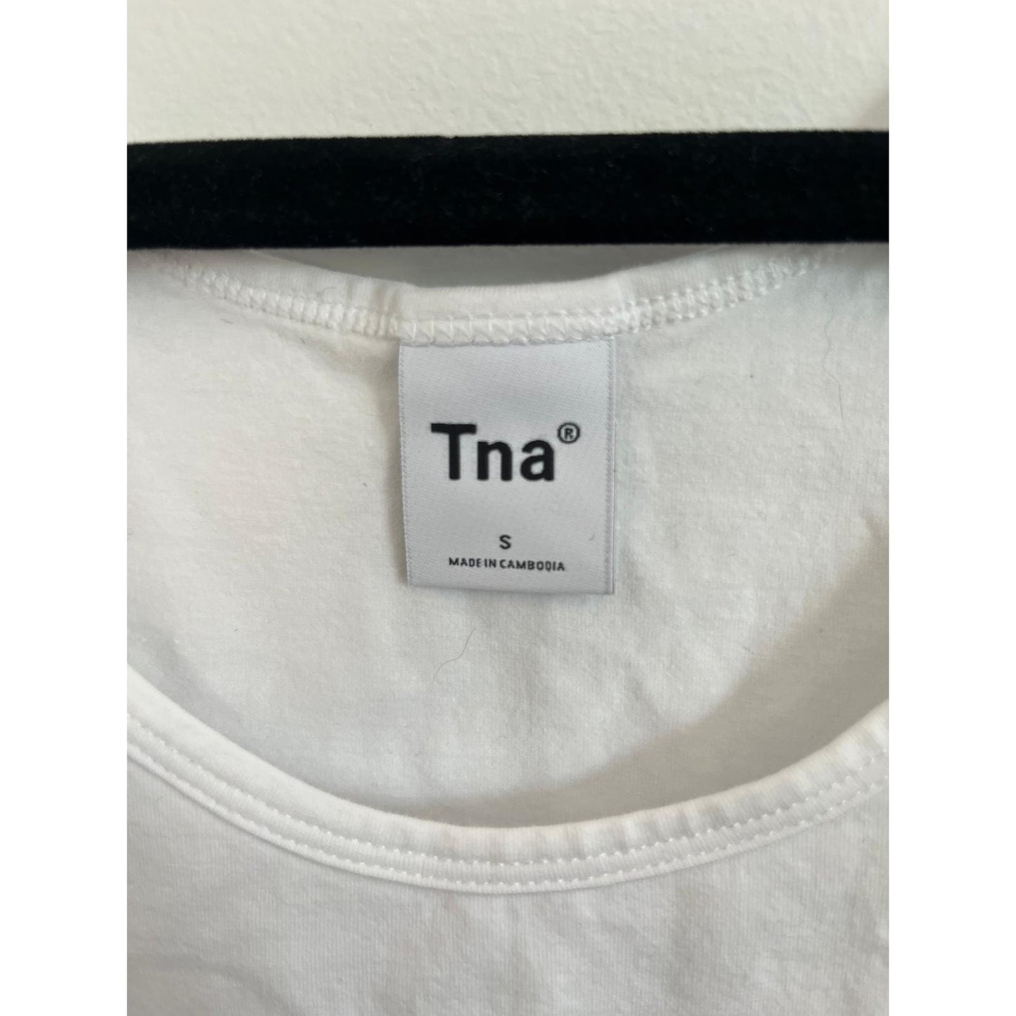 TNA Chill Bergman Tank Top Women S White Cotton Cropped Sleeveless NWT