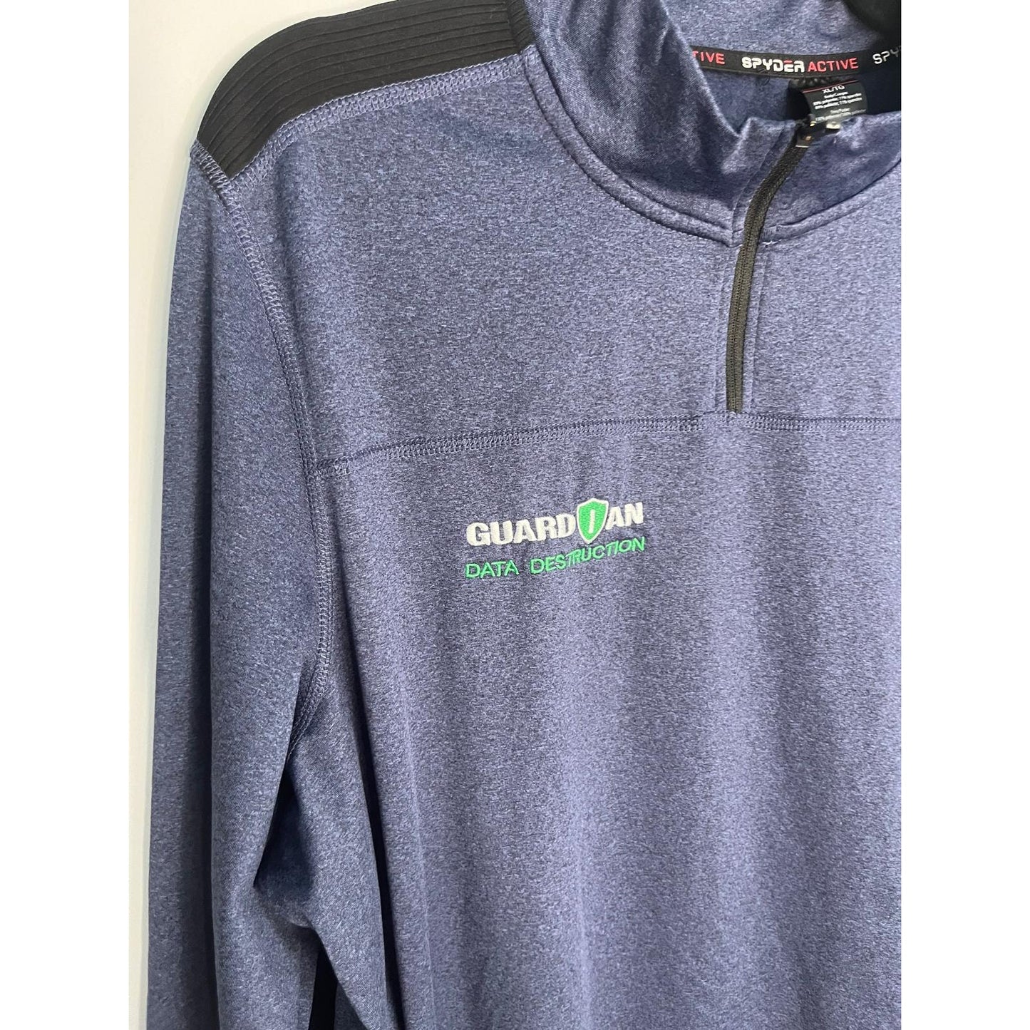 Spyder Active Quarter Zip Pullover Men XL Blue Stretch Performance Top