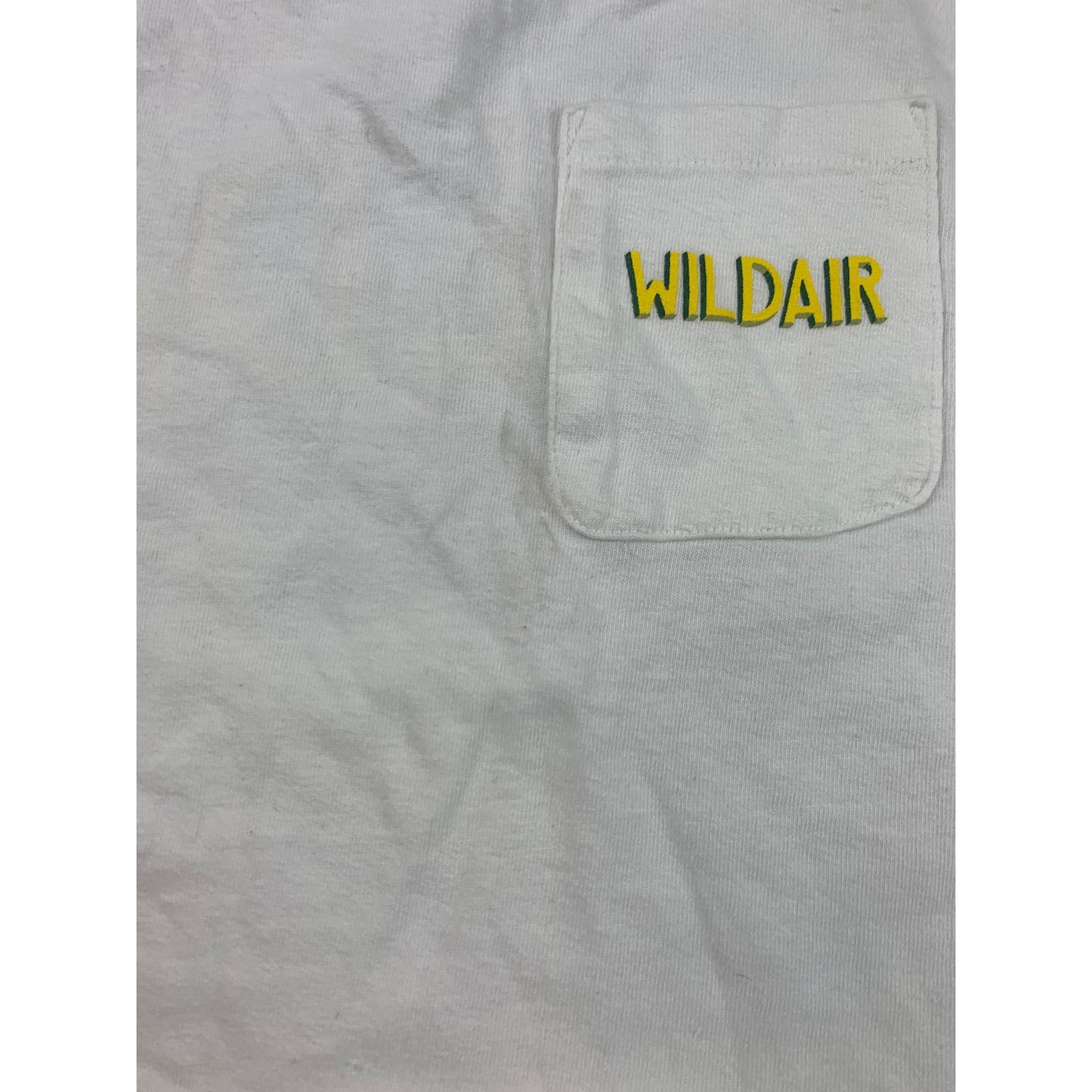 Left Field Woman Medium Sportswear Wild Air Crop Top Shirt White Pocket Tee