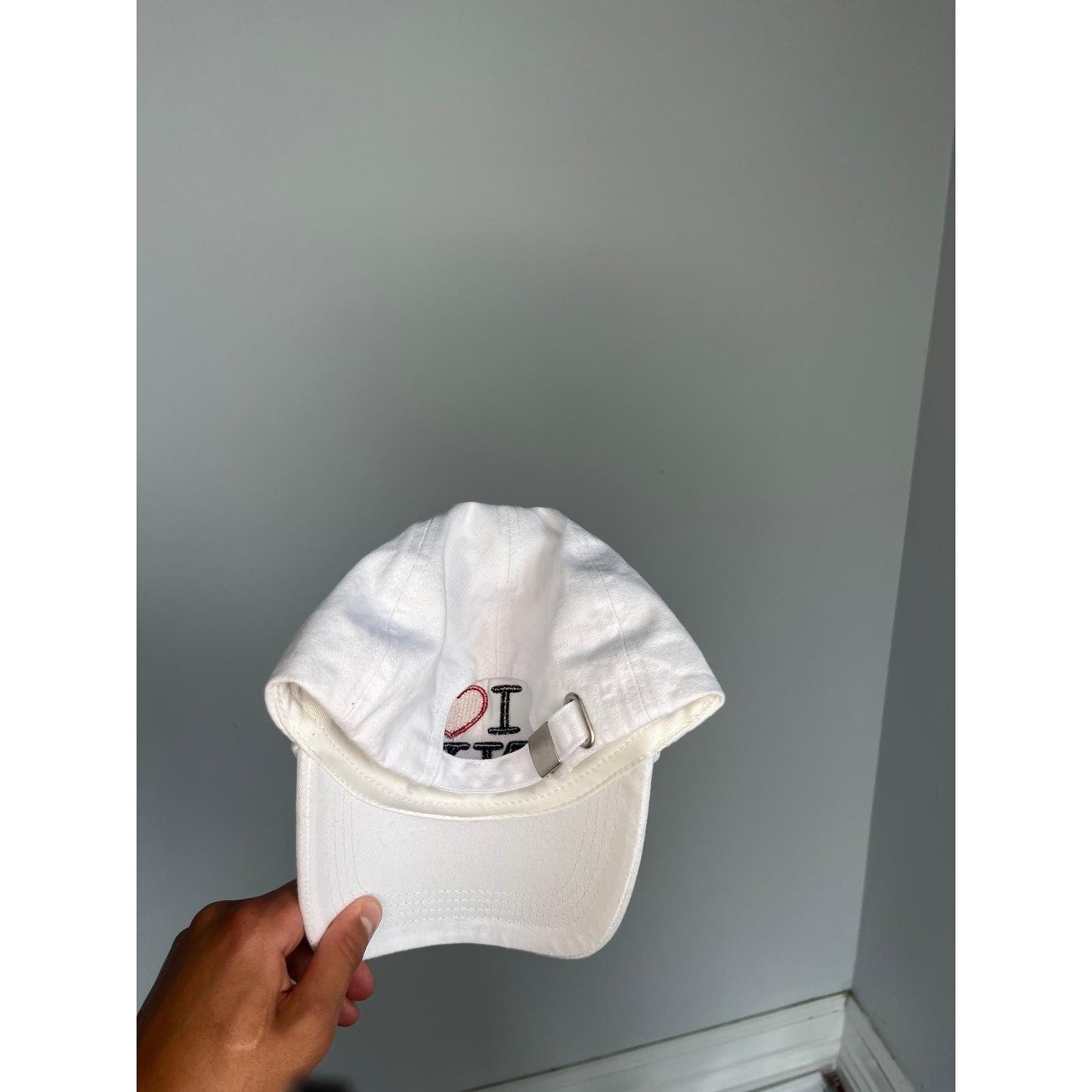 I Love NY White Embroidered Baseball Hat Unisex Adjustable Cap Souvenir