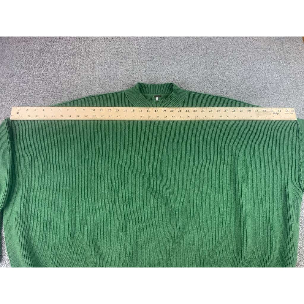 Free People Easy Street Tunic Sweater Size Small Green Knit Crewneck Oversized