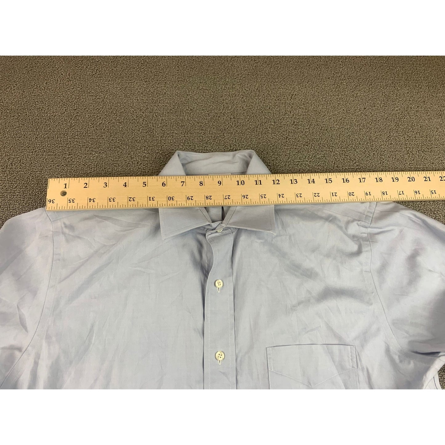 Brooks Brothers Shirt Men's 15 1/2 Regent Blue Cotton Long Sleeve Non Iron