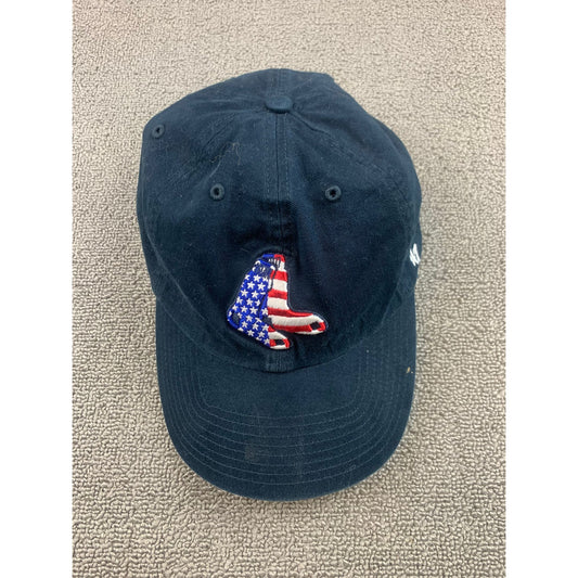 47 Brand Boston Red Sox Hat Men OSFA Navy American Flag Logo Adjustable Dad Cap