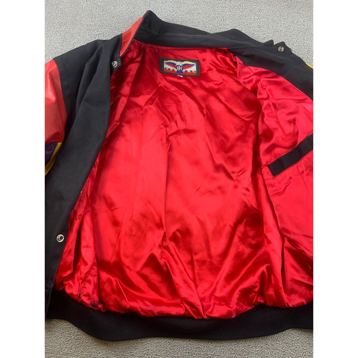 Vintage Men Jeff Hamilton Looney Tunes Leather Jacket Large 90s Cartoon Art