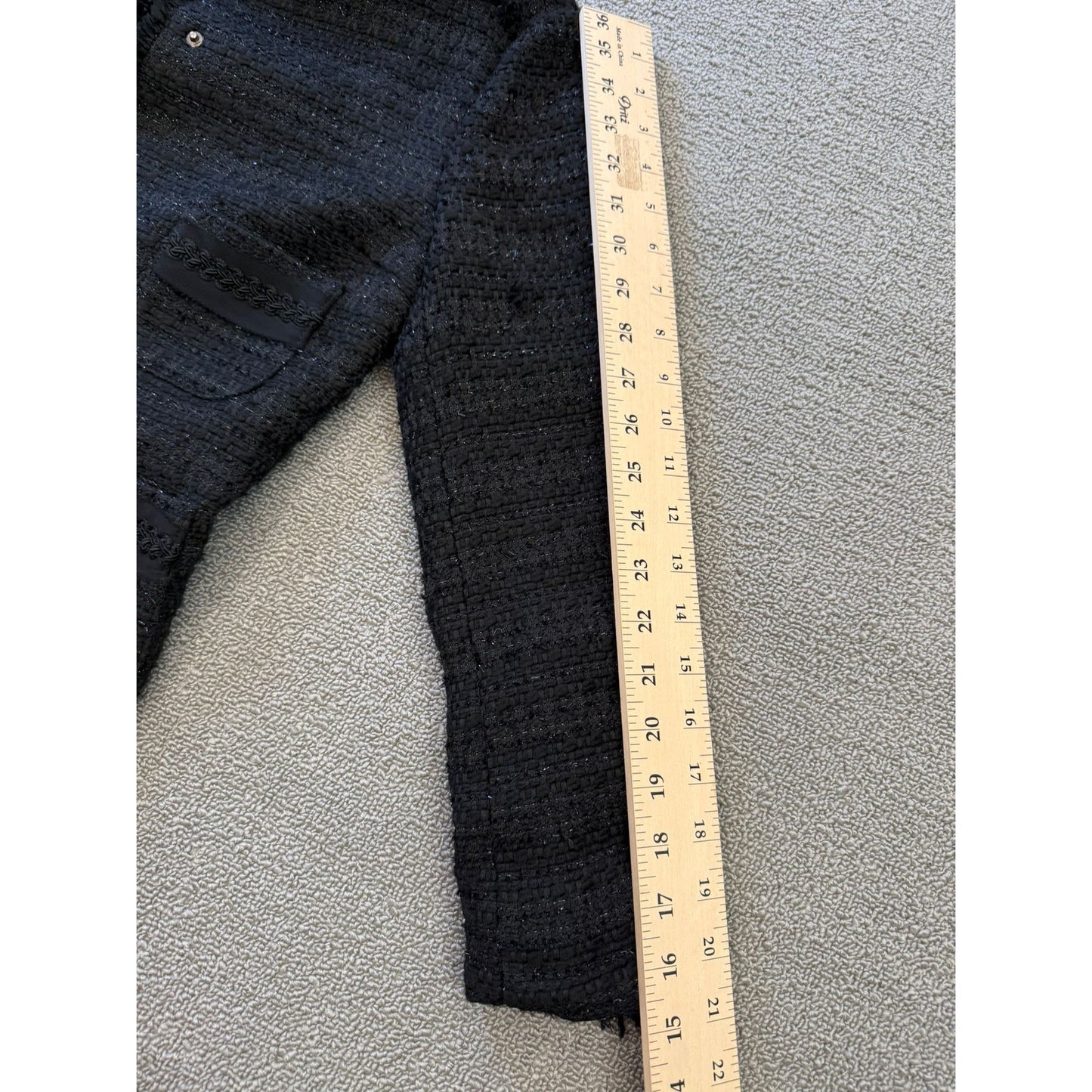 Zara Basic Collection Women's Size Small Black Tweed Jacket
