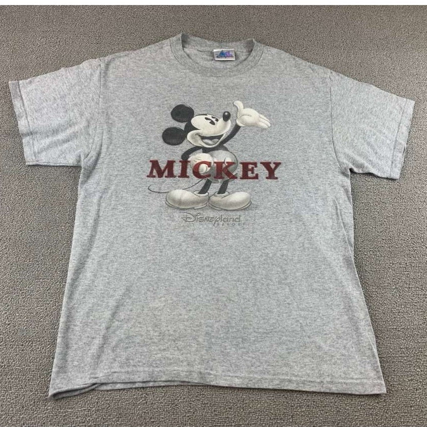 Disneyland Resort Men's M Gray Mickey Graphic T Shirt Heather Classic Park