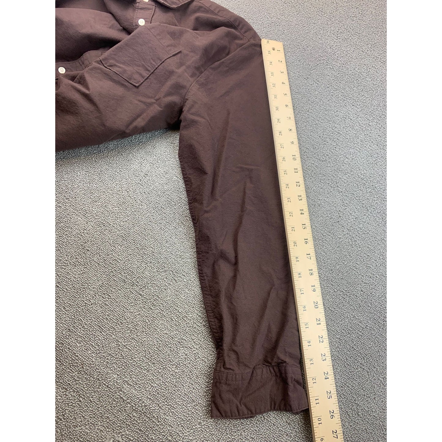 Volcom Men's XL Brown Classic Fit Long Sleeve Button Up Shirt Top