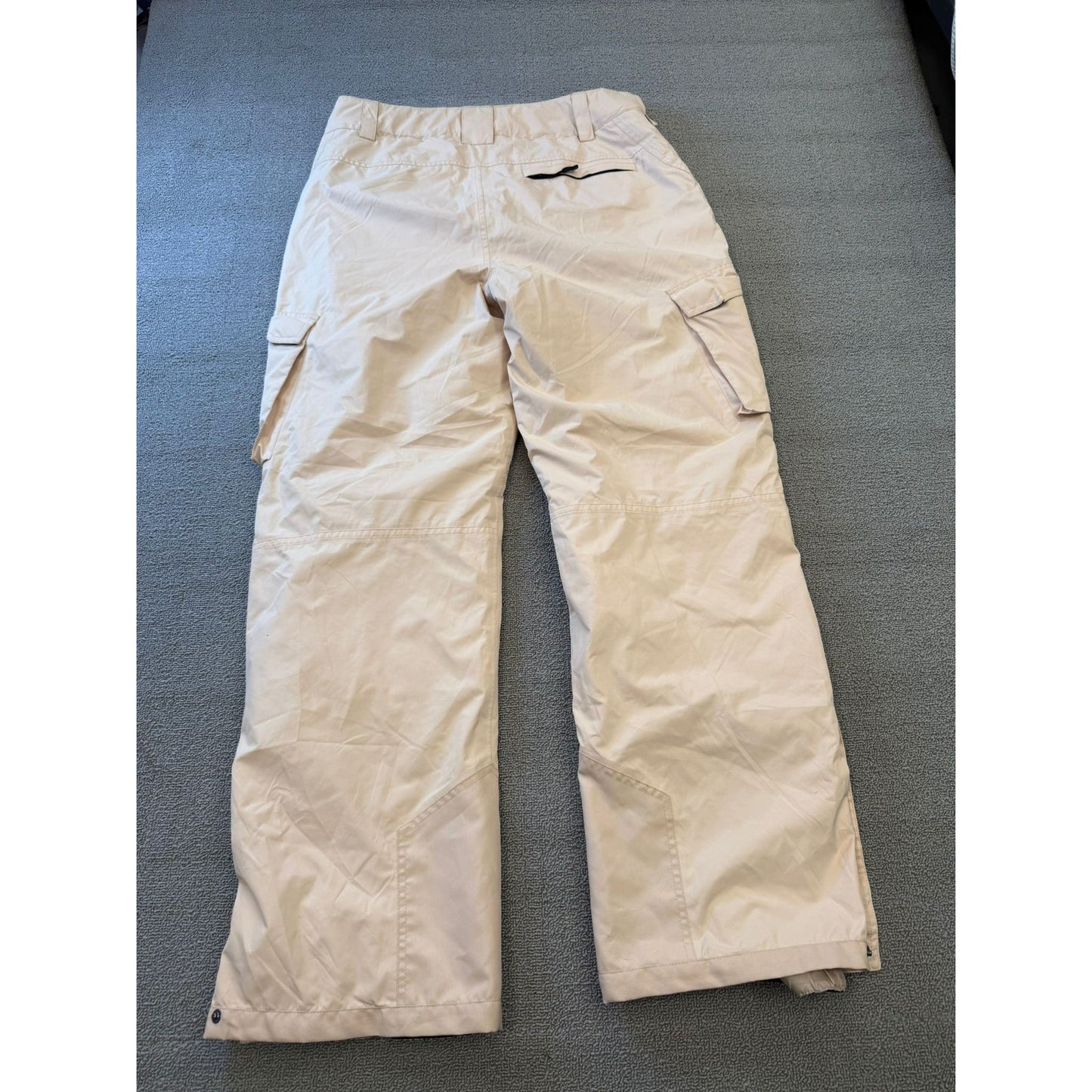WULFUL Men's Large Snow Ski Pants Cargo White Insulated Winter Outdoor Trousers