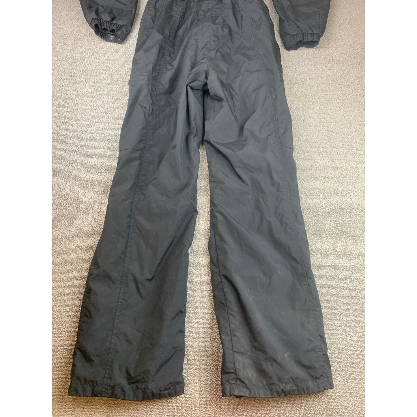 VTG Bogner Women 8 Long Black Ski Suit Hooded One Piece USA Made Winter Cold