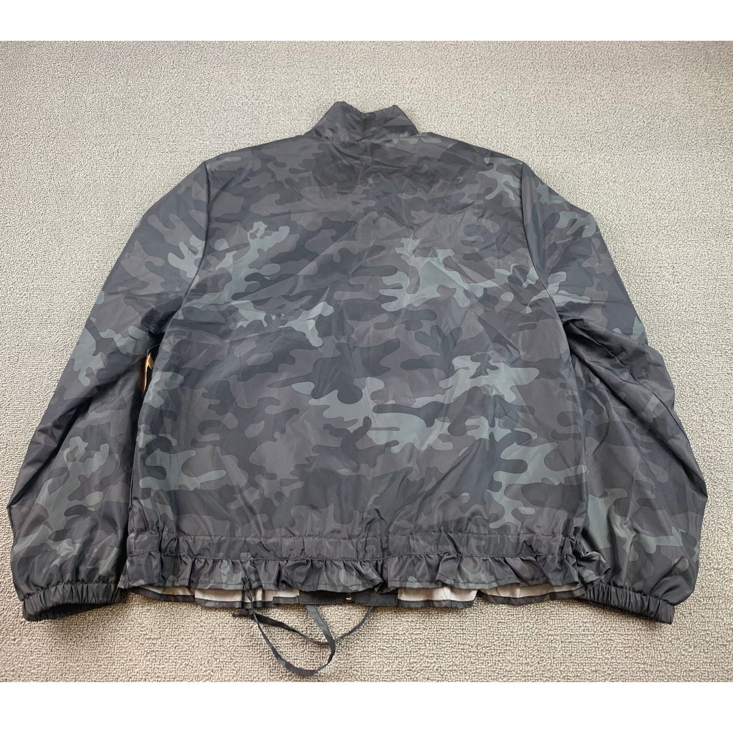 Sanctuary Jacket Women's Medium Gray Bomber Anorak Camo Windbreaker Camouflage