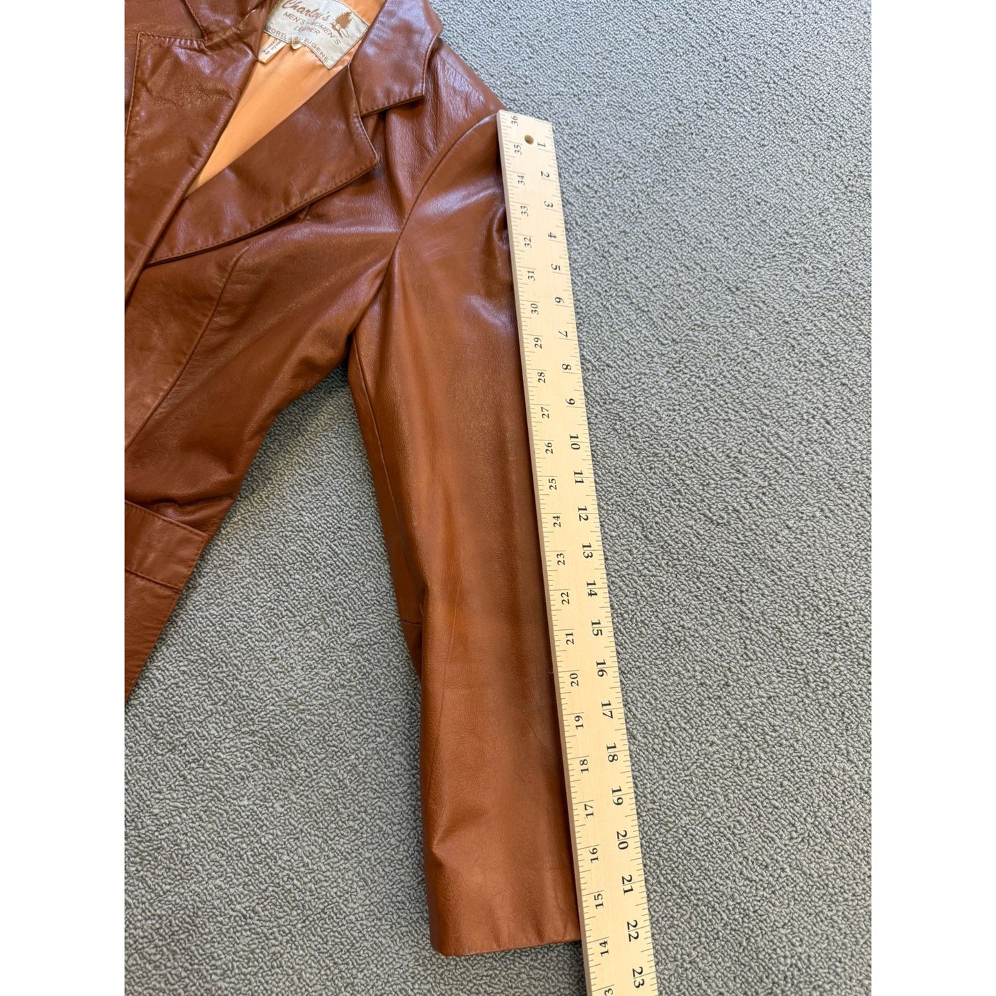 Vintage Charley's Women's Leather Blazer Jacket Made in Canada