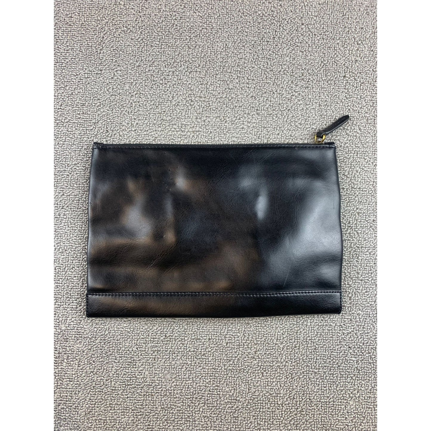 Polo Ralph Lauren Women's Black Chain-Link Leather Pouch