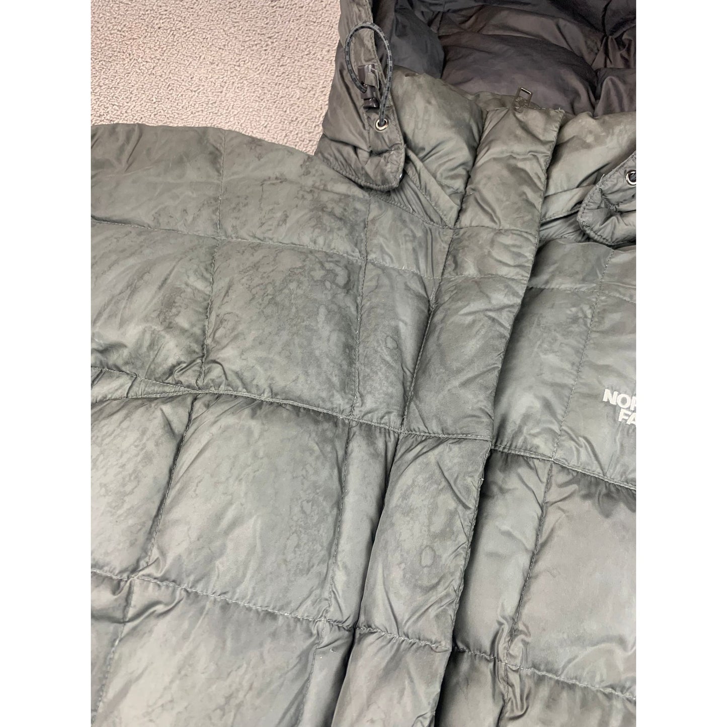 The North Face 600 Womens XS Black Hooded Parka Puffer Down Coat Jacket