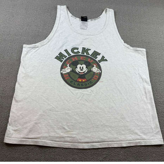 Mickey Unlimited By Velva Sheen Men's Large Gray Tank Top Classic Mickey Graphic