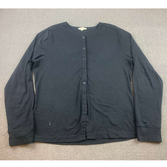 Madewell Cardigan Women's XL Black Button Front Knit Sweater Classic Minimalist