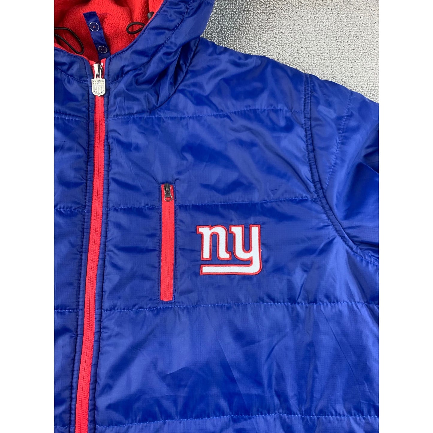 New York Giants NFL Pro Line Puffer Jacket Size XXL Football Court NY Giants