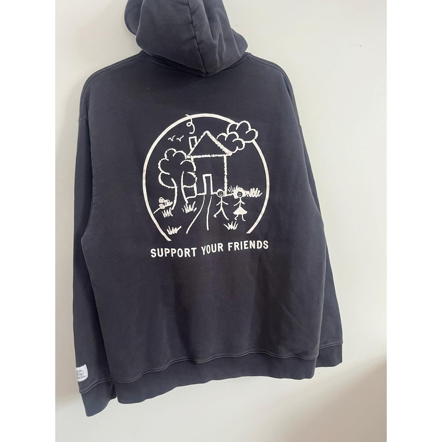 Krost Hoodie Men XL Black Someone Special Support Our Friends Graphic