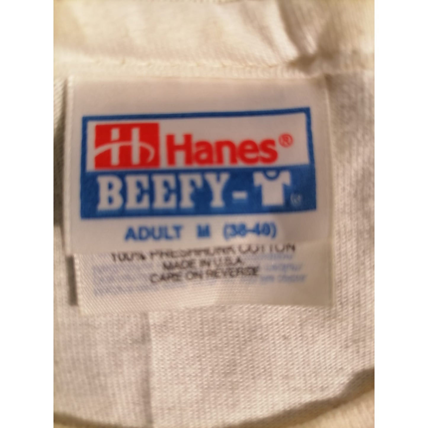 Hanes BEEFY-T Single Stich M Male Shirt White 1996 Atlanta Olympic Park