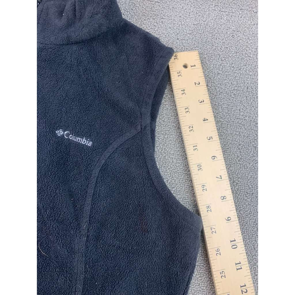 Columbia Sportswear Men's Large Black Full-Zip Fleece Vest for Outdoor Work Hike