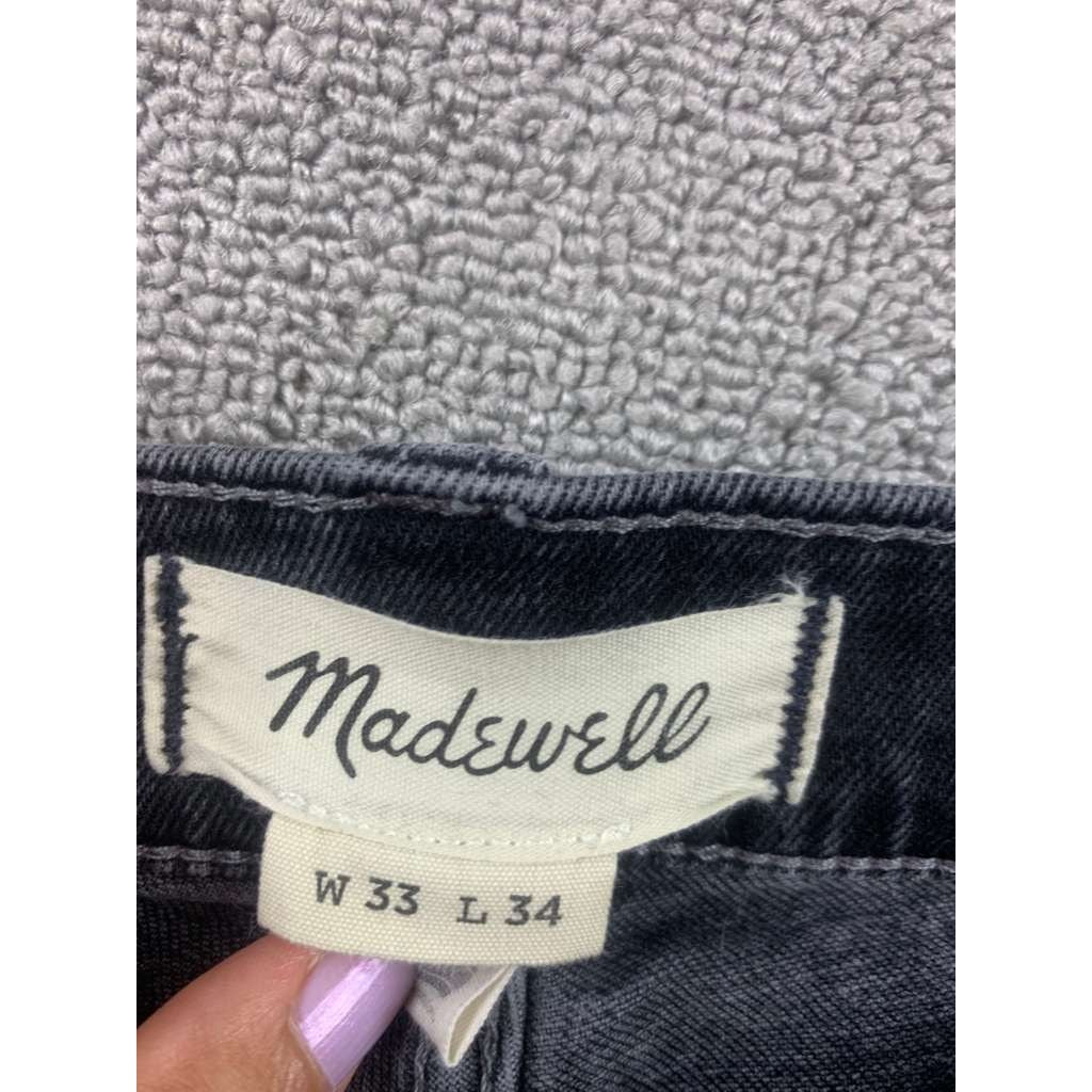 Madewell Jeans Mens W33 L34 Black Denim Washed Relaxed Tapper All Seasons