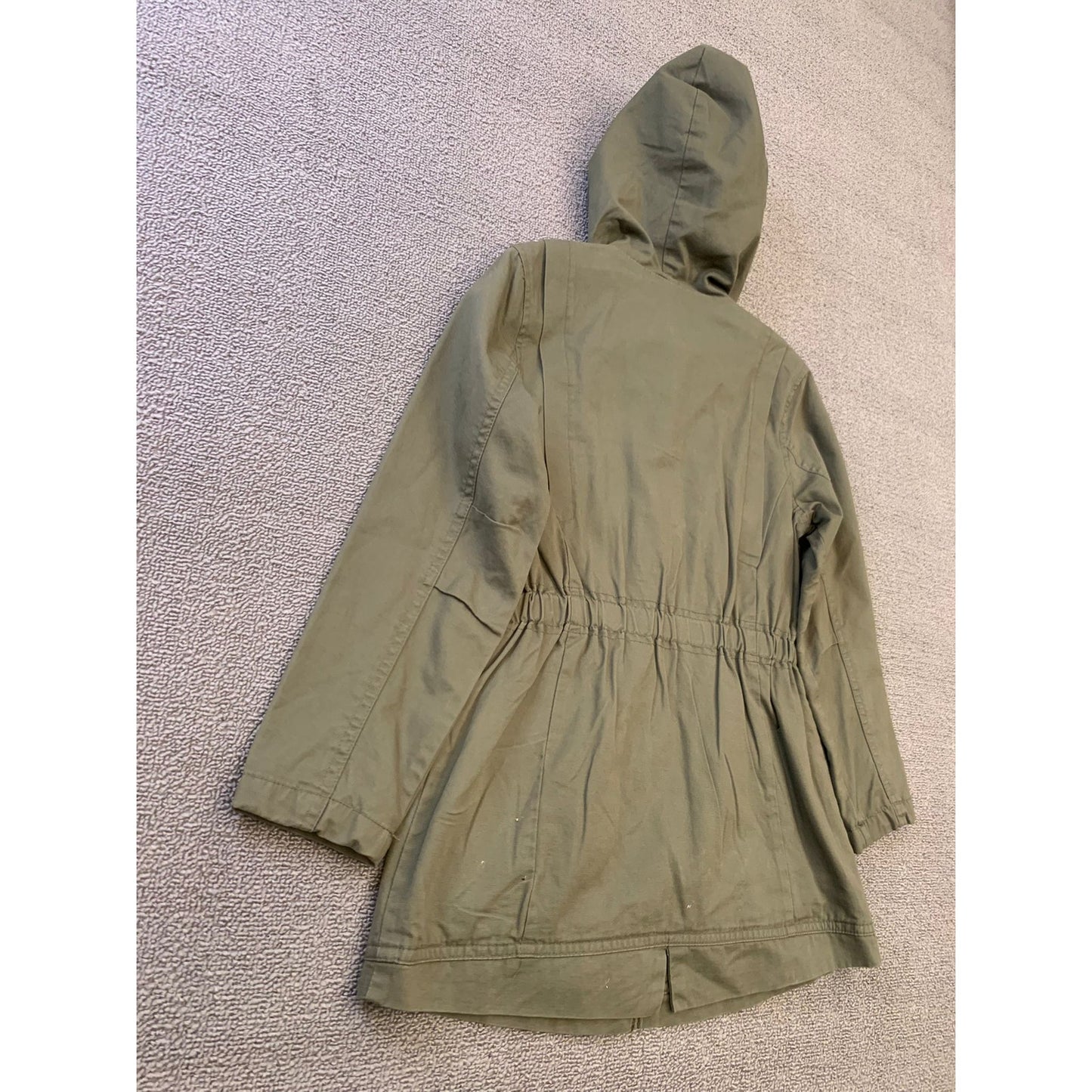Mayoral Girl's Size 8 Olive Green Hooded Jacket With Studs