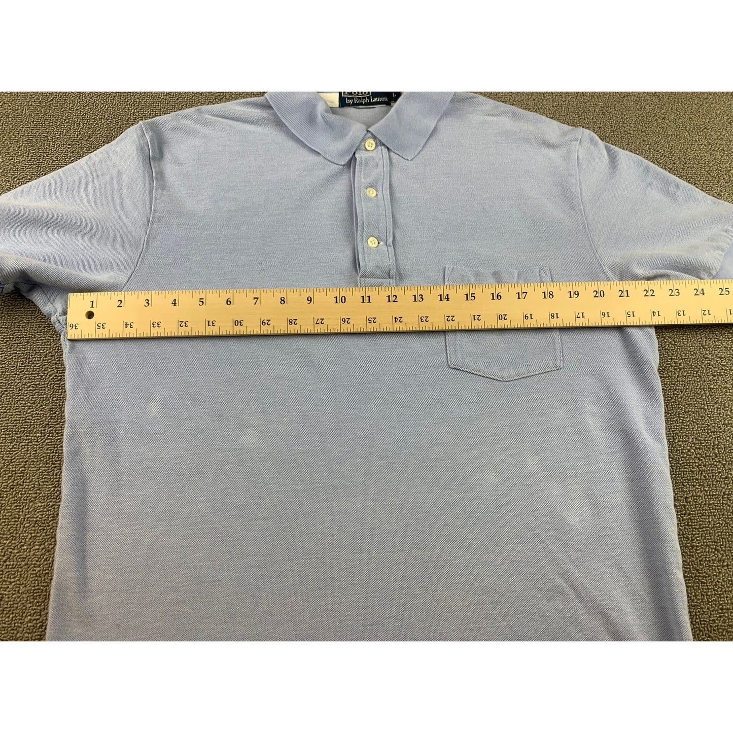 Polo by Ralph Lauren Men's L Light Blue Short Sleeve Golf Cotton Polo Shirt