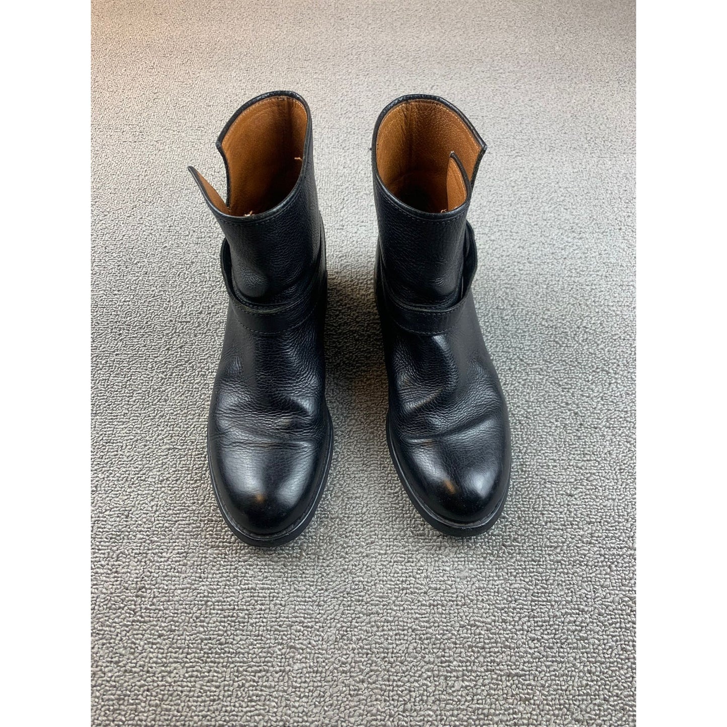Madewell Womens The Biker Boot Size 7 Black Pebbled Leather Ankle City Chic