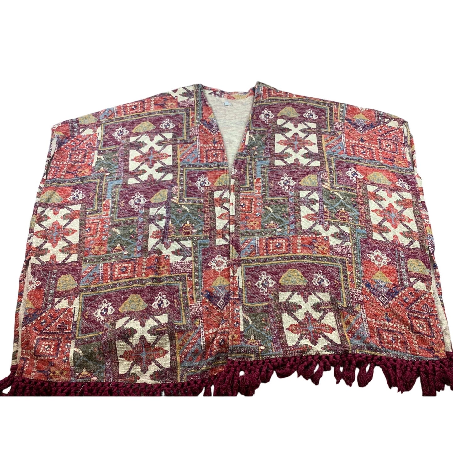 Ecote Urban Outfitters Duster Women's Small Blanket Kimono Boho Fringe Sweater