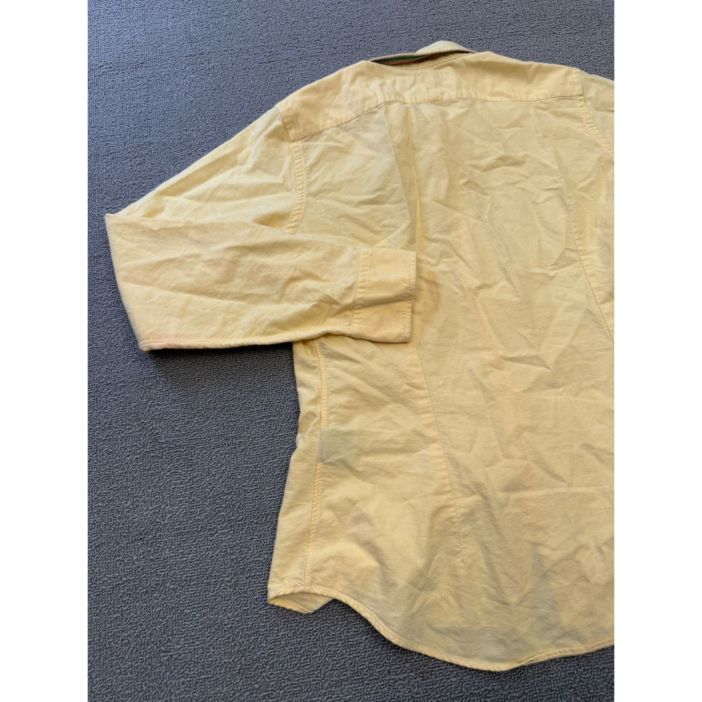 Ralph Lauren Men's 14 Vintage Oxford Yellow Long Sleeve Button Shirt
