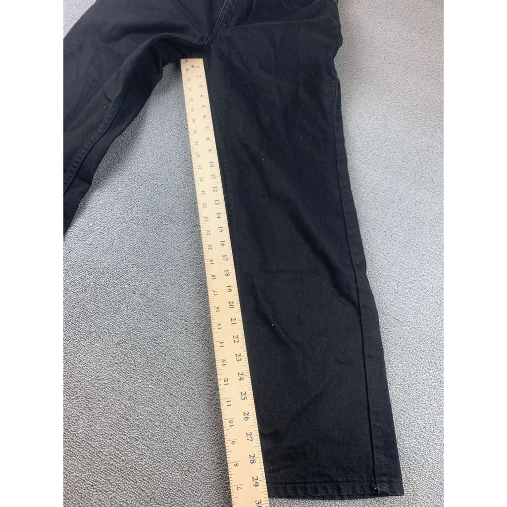 Levi's 505 Men's W34 L30 Black Denim Regular Fit Straight Jeans Denim Work Wear