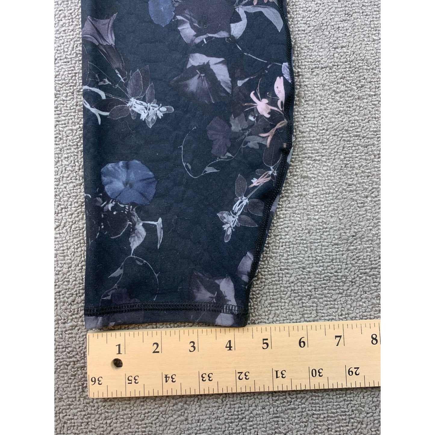 RBX Leggings Women L High Rise Floral Print Black Stretch Athleisure Vietnam