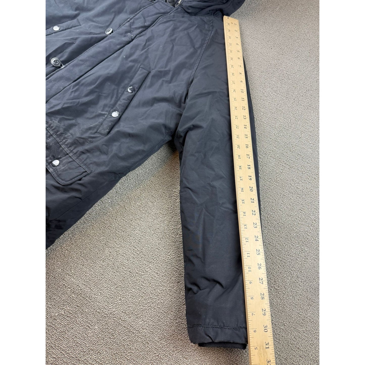 Gap Outdoor Edition Men L Black Winter Puffer Parka Jacket Hood 2010s Indonesia