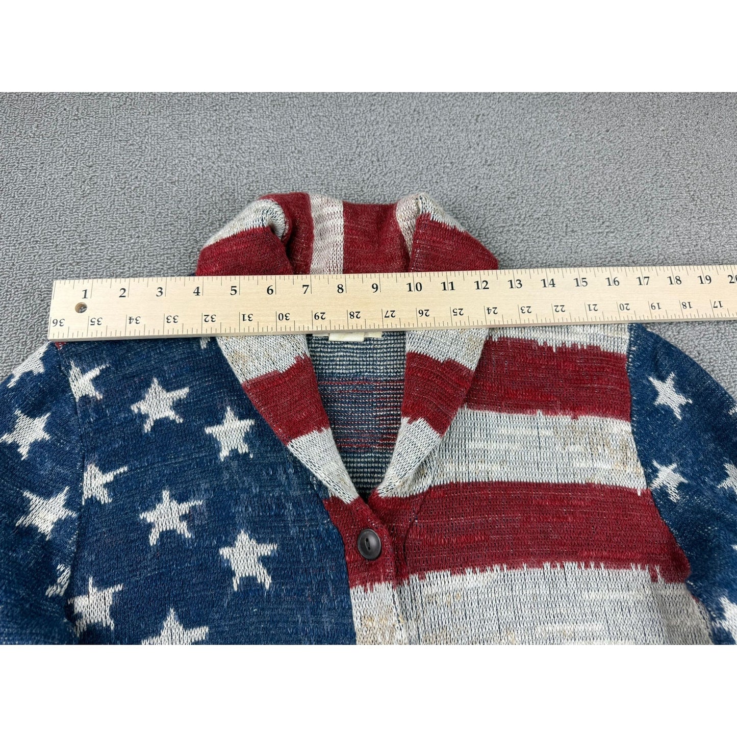 Denim & Supply Ralph Lauren Women's Extra Large American Flag Cardigan Sweater