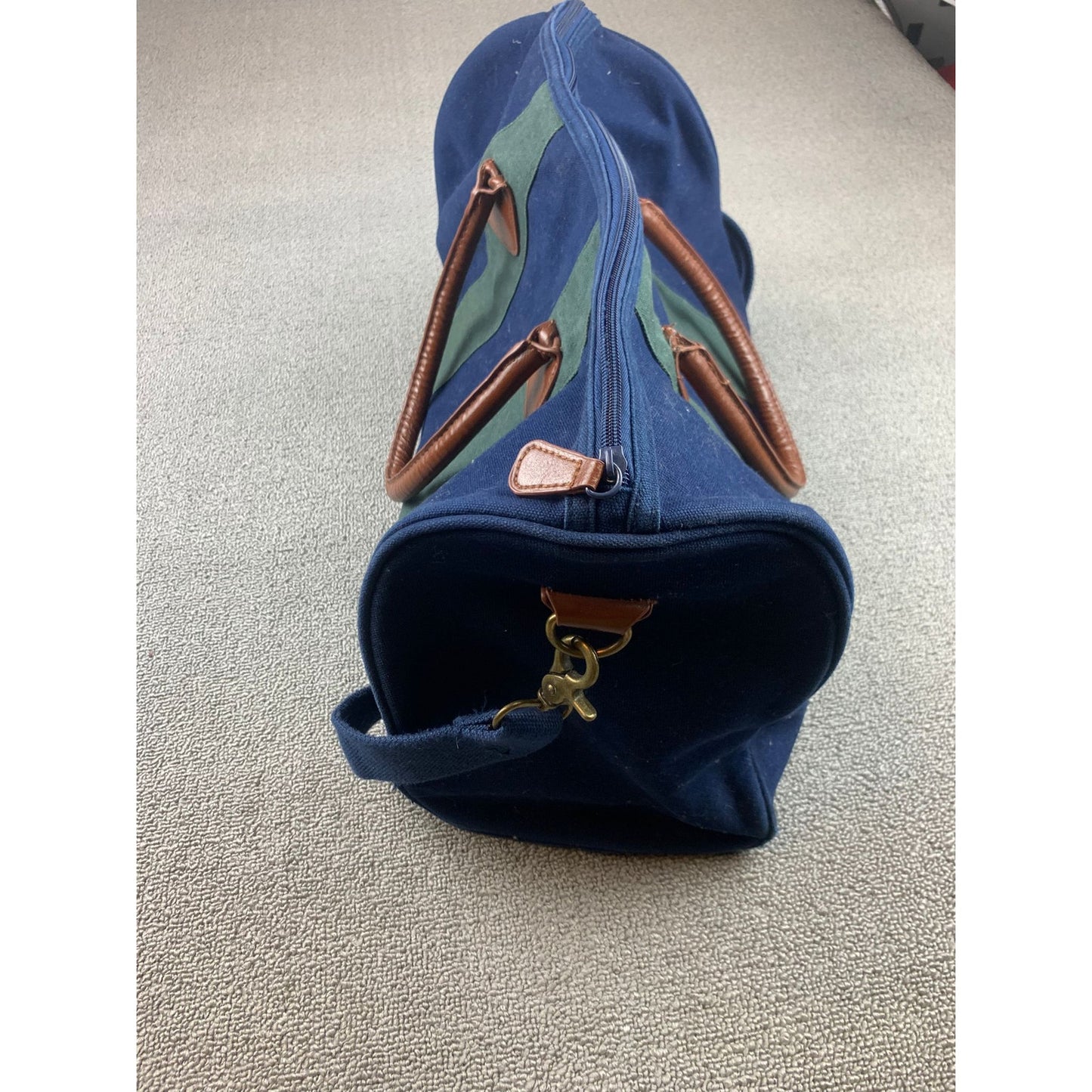 Vintage Polo Ralph Lauren Canvas Duffle Bag with Embroidered Pony Logo