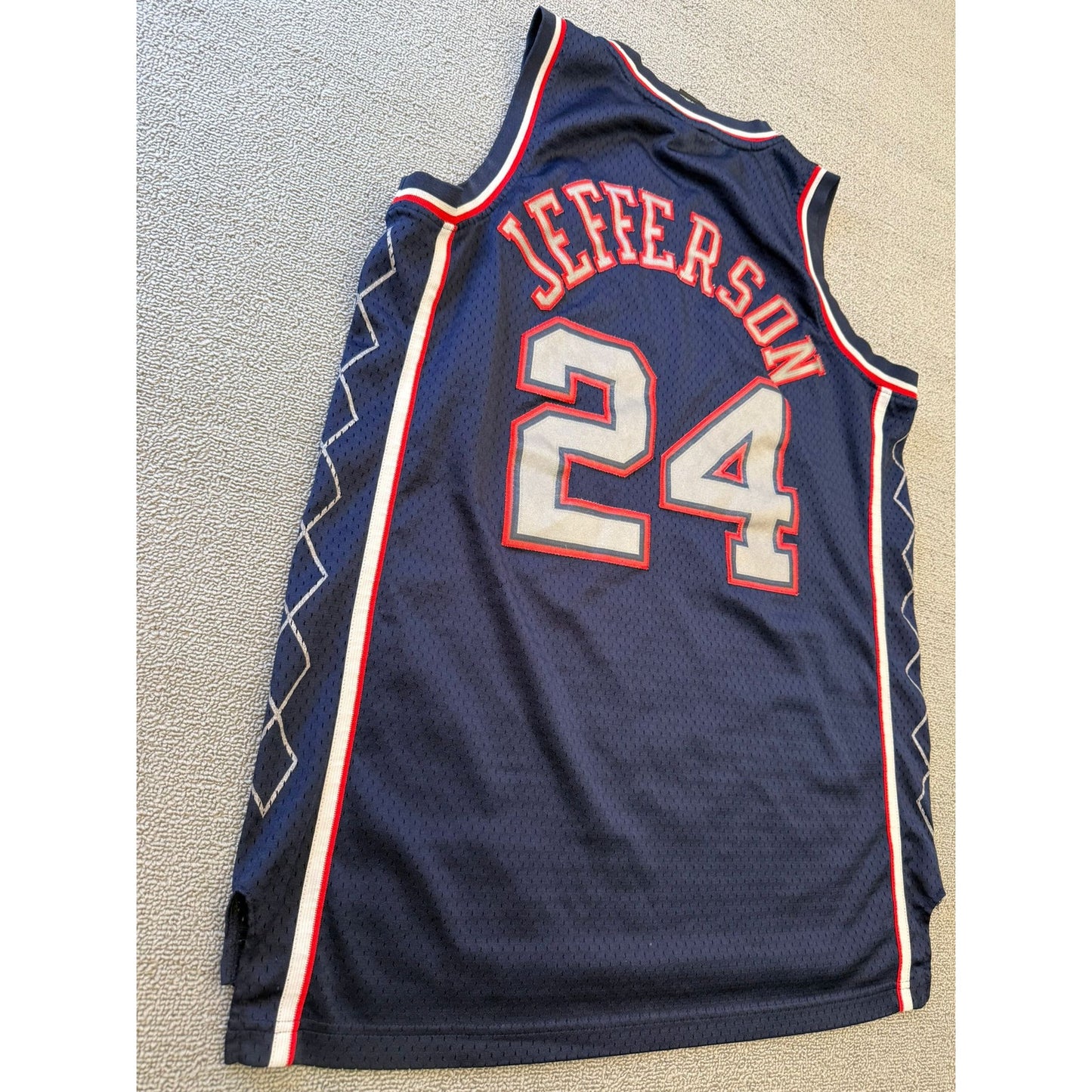 Vintage Richard Jefferson #24 Reebok New Jersey Nets NBA Jersey Men Medium