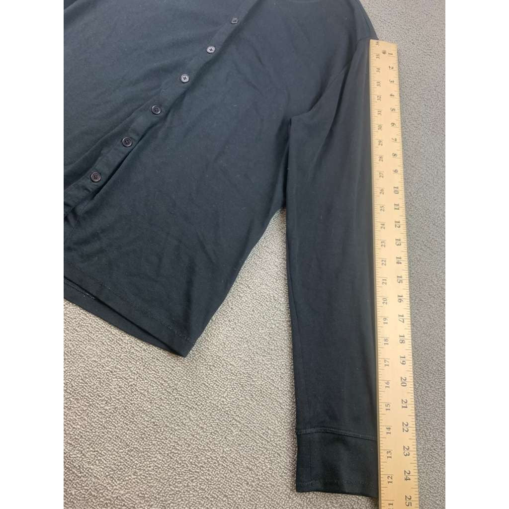 Madewell Cardigan Women's XL Black Button Front Knit Sweater Classic Minimalist