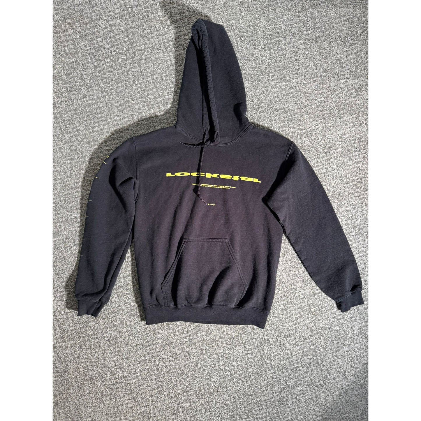 Black Graphic Back Print Hoodie Women L