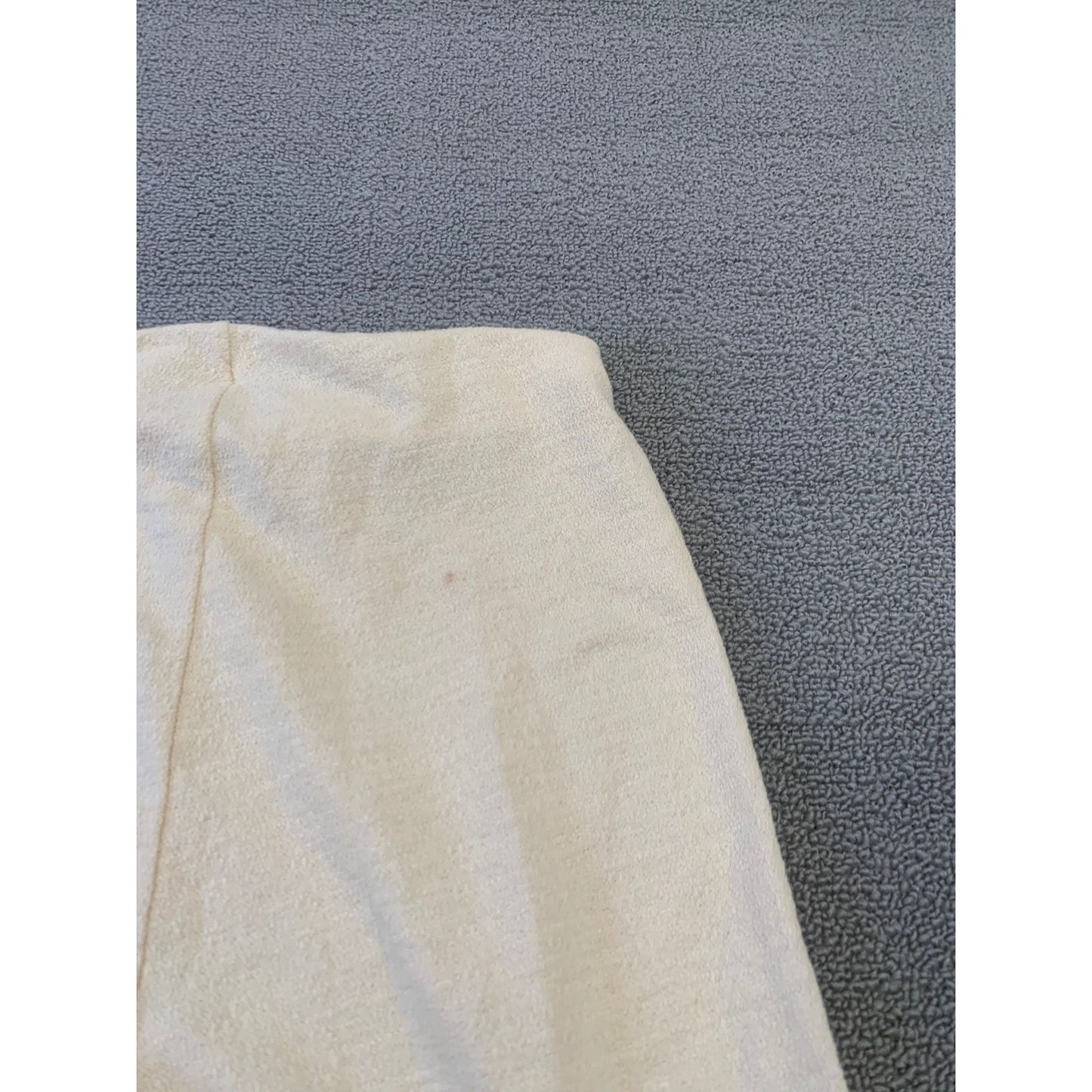 Acne Studios Women's S Beige Flare Pants Crochet Patches Pants