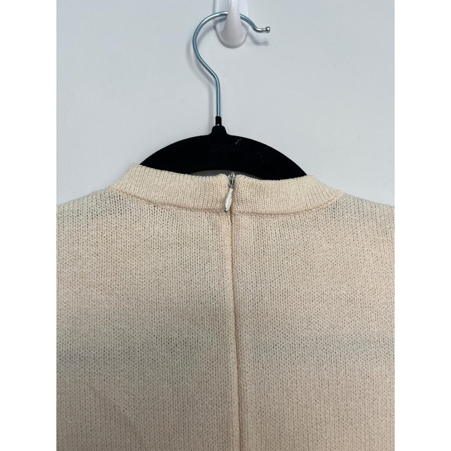 St John Basics Sleeveless Knit Dress Women 2 Beige Minimalist Mod Sheath